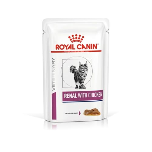  Veterinary Renal Chicken 12x 85g Diät Alleinfuttermittel für ausgewachsene Zur Unterstützung Nierenproblemen Im Frischebeutel