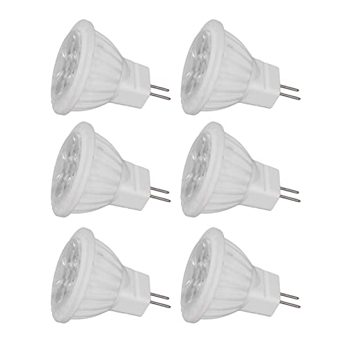 TOPINCN 6 Stück MR11 LED-Glühlampe 4 W GU4-Doppelstiftlampe Dimmbar 360 Lm Lampe für Gehwege Garten Landschaftsbereiche 220 V Warmes Licht