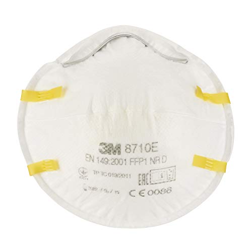  8710EC3 Atemschutz Maske Partikelmaske für Handschleifarbeiten individuell anpassbarer Nasenbügel EN Sicherheit zertifiziert 3ück