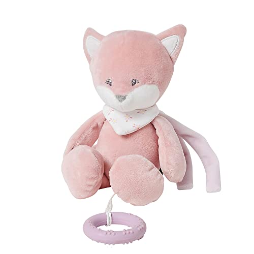 Nattou Mini-Spieluhr aus und Polyester Fuchs Alice Wiegelied La-Le-Lu Mit Ring Ca. 23 cm Alice und Pomme Rosa
