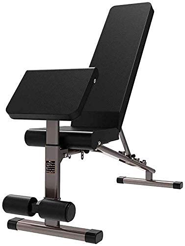 JKJZSALJ Verstellbare Hantelbank Fitnessgerät Trainingsbank Heimhanteln Bank faltbare Fitnessbank Trainingsbank mit Gewichten Trainingsbank zusammenklappbar für