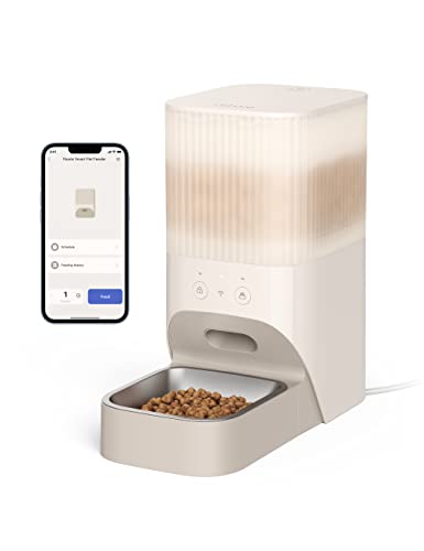 Nooie Automatisierte Katzenfutterautomat 2 4 GHz WLAN 3 8 Liter Trockenfutter Dispenser Customizable Feeding Schedule Portion Control Low Food Detection Real Time Alerts
