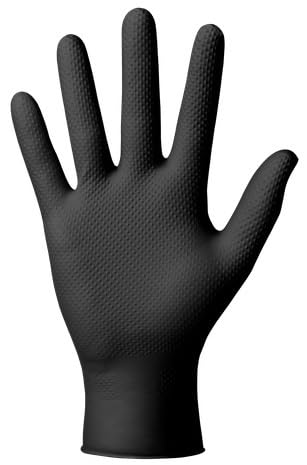 MERCATOR Gogrip Nitril-Einweghandschuhe puderfrei Größe M Schwarz 50 Stück