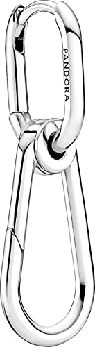 PANDORA ME Creolen Link-Ohrring aus Sterling-Silber mit einem Karabiner-Link zum Füllen von bis zu fünf Mini-Dangles oder einem Medaillon