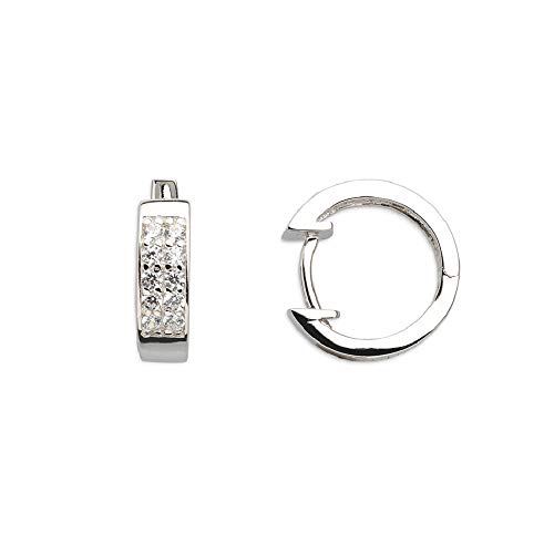XENOX Ohrringe XS8516 Damen Creolen Modern Classic Sterling-Silber 925 Silber weiß Zirkonia