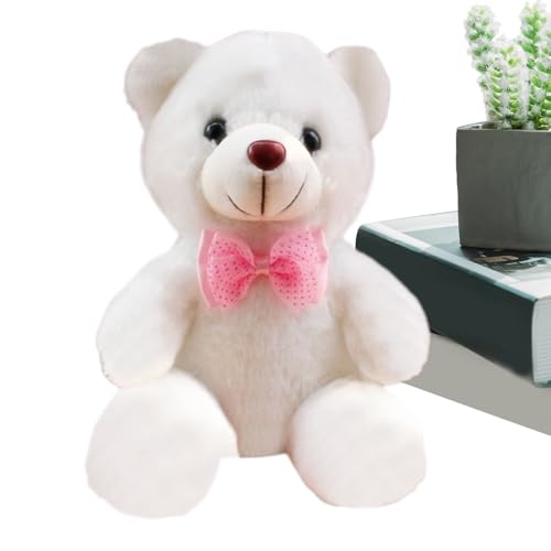 Generisch Stofftier - Kuscheltier plüsch Weißer leuchtender Plüschteddy mit sanftem Nachtlicht perfektes Geburtstags Kinder Mütter und Mädchen ideal zum Schlafengehen