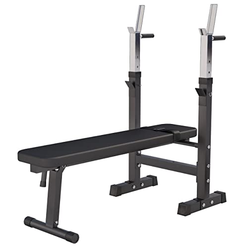 GORILLA SPORTS Ablage   Dip Station Verstellbare Höhe und Neigungswinkel Klappbar bis 200kg Schwarz oder Weiß   Drückerbank Flachbank Multifunktion Trainingsbank