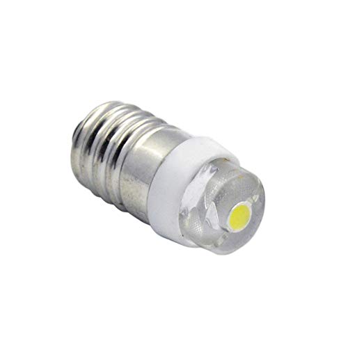 Ruiandsion 1pc E10 LED Lampe Weiß DC 1 5 V 0 5 W LED Lampe für Taschenlampe Taschenlampe Scheinwerfer negative Erde