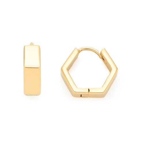  Lira 1 Stück kleine goldfarbene in Hexagon Form geometrische Modeschmuck für 022177