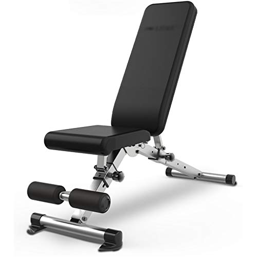 ZYCSKTL Hantelbank mit gewichten Multifunktionale Haushalt Hantel Hocker Bank-Presse Fitness Chair faltbar Sit-up Board Gym Professionelle Fitnessgeräte Color Black Size 132 46 113cm