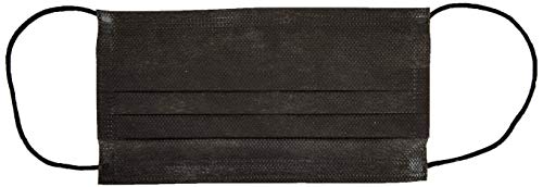 Teqler Mundschutz schwarz mit elastischen Ohrschlaufen