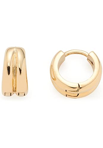 Leonardo Dani CIAO Ohrringe aus Edelstahl 1 Paar goldfarbene Mini breite doppelsträngige Klapp Modeschmuck für Damen 022338