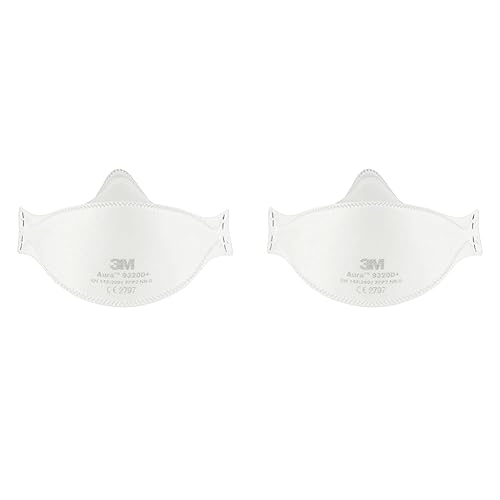 3M Aura 9320D Atemschutz Maske Einweg Partikel Atemschutzmaske Maske ohne Ventil 3 Stück Karton