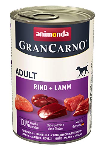 animonda Gran Carno adult Hundefutter Nassfutter für erwachsene Hunde Rind Lamm 6 x 400 g