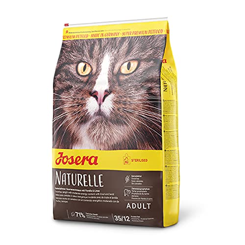 JOSERA Naturelle 1 x 2 kg getreidefreies Katzenfutter mit moderatem Fettgehalt ideal für sterilisierte Katzen Super Premium Trockenfutter für ausgewachsene Katzen 1er Pack