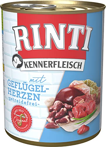 RINTI Kennerfleisch mit GeflÃ¼gelherzen 12 x 800 g