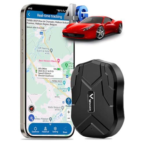 4G GPS-Tracker für Auto Motorrad LKW 4G GPS Tracker Anti-Verlust-Fahrzeuge wasserdicht und kostenlose App SMS Mehralarme starker Magnet Echtzeit-Tracking Geo-Fence Alarm