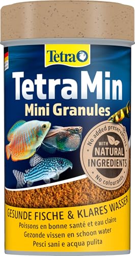 TetraMin Mini Granules   langsam absinkendes Fischfuter für kleine Zierfische wie z.B. Salmler Barben 100 ml Dose