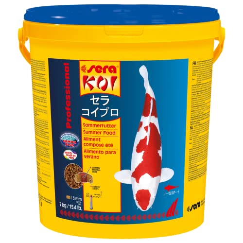 sera KOI Professional Koifutter 7kg 21L Koi für den Sommer Für Temperaturen über 17 C Geringere Wasserbelastung Weniger Algen
