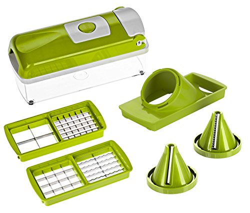Genius - Nicer Dicer Plus Kompakt grün 7 Teilig mit Julietti Gemüseschneider Genius - Nicer Dicer Plus Kompakt grün 7 Teilig mit Julietti Gemüseschneider