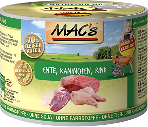 MAC s Cat Ente Kaninchen Rind getreidefrei 6 x 200 g