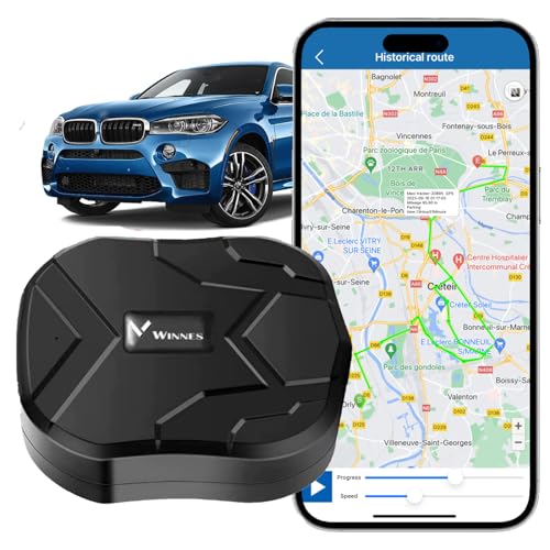 Winnes GPS Tracker GPS Tracker Auto Ohne ABO 10000mAh GPS Sender Mit IP58 wasserdichte Starke Magnet Und Kostenlose Apps Echtzeit-Tracking Für Auto Motorrad LKW Flotte