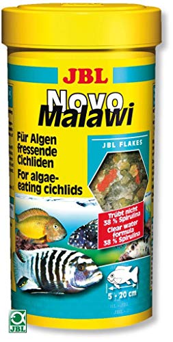 JBL NovoMalawi Alleinfutter für algenfressende Buntbarsche Flocken 1 l 30011 160 g 1er Pack