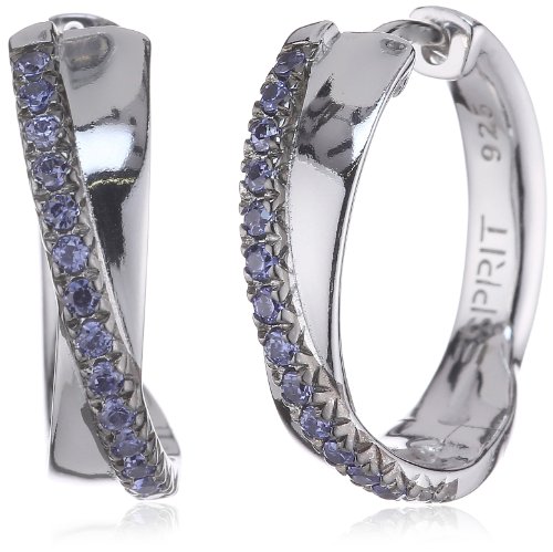 Esprit Jewels Damen-Creolen Brillanz verbinden 925 Sterling Silber ESCO91623A000