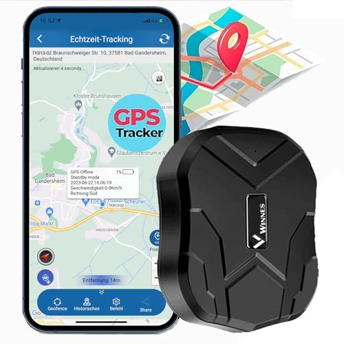 GPS Tracker 5000mAh GPS Ortung für Fahrzeuge Wasserdicht Echtzeit Auto GPS Locator Starke Magnet Ortungsgerät für Motorrad LKW Diebstahlwarnanlage TK905