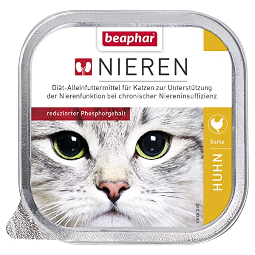 Beaphar Nierendiät - Sorte Huhn - Für Katzen - Schonkost bei Nierenproblemen - Diät-Alleinfuttermittel bei chronischer Niereninsuffizienz - 1er Pack 1 x 100 g