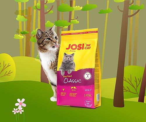 JosiCat Sterilised Classic 1 x 1 9 kg Katzenfutter mit geringem Fett- und hohem Proteingehalt Premium Trockenfutter für ausgewachsene kastrierte Katzen Powered by JOSERA 1er Pack