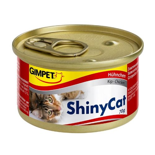 Gimpet ShinyCat Hühnchen 24x 70g Katzenfutter nass für Feinschmecker
