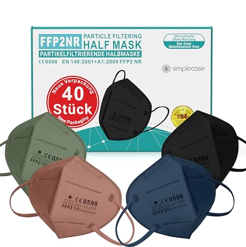 Simplecase 40 Stück FFP2 Masken Atemschutzmaske Partikelfiltermaske