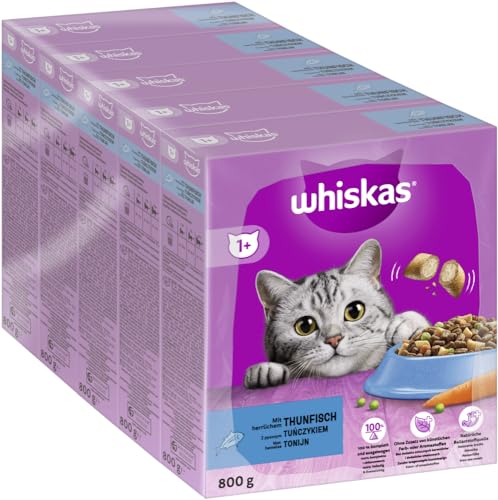 Whiskas Adult 1 Thunfisch 5x800g 5 Packungen   für erwachsene   unterschiedliche Produktverpackungen erhältlich
