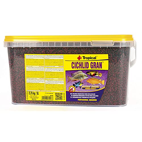 Tropical Cichlid Gran - farbverstärkendes Granulatfutter mit Beta-Glucan 1er Pack 1 x 5 l