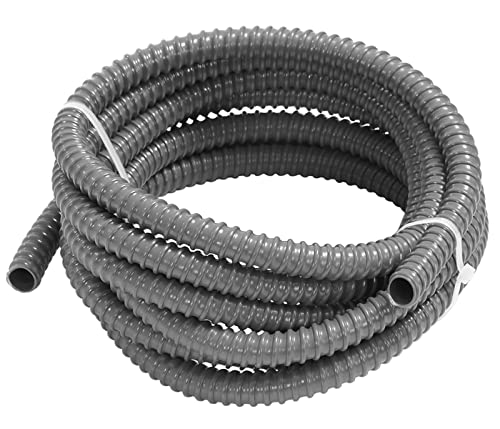  Spiralschlauch als Brunnen  oder Teichschlauch 18.5 mm Länge ca. 4 m Kunststoff grau