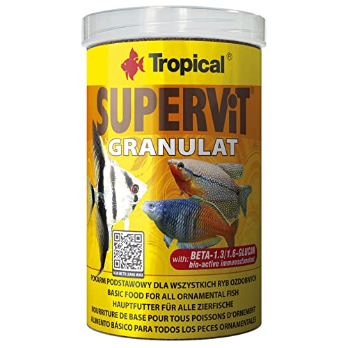 Tropical Supervit Granulat Premium Hauptfutter für alle Zierfische 1er Pack 1 x 1 l