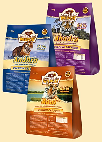 Wildcat Trockenfutter für Katzen Gourmet Line India 3 x 3KG