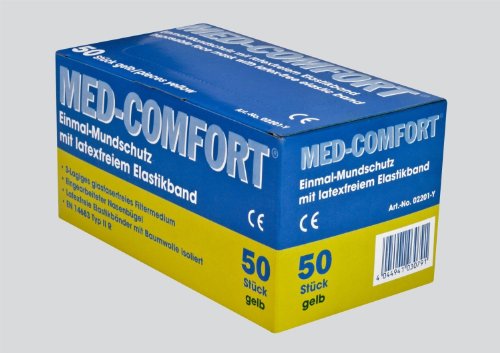 Mundschutz 3-lagig gelb