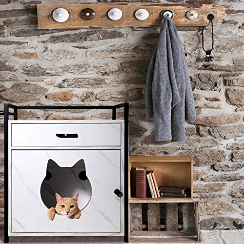  Beistelltisch dekorativer Nachttisch für Indoor Haustierbox Gehäuse Funiture versteckte Haustierbox Katzenmöbel Kitty Waschraum