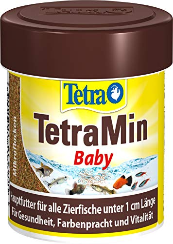 TetraMin Baby - Fischfutter in Form von Mikro-Flocken für die Zierfischbrut bis 1cm Länge spezielles Wachstumsfutter 66 ml Dose