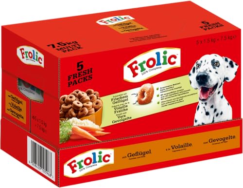 Frolic Beutel 7.5kg Multi Pack 5 Fresh Packs mit Geflügel Gemüse und Reis 5 x 1 5kg Hundefutter Nassfutter