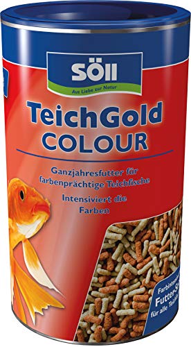 Söll 18800 TEICH-GOLD Colour-Sticks Hauptfutter 1 L - Proteine Vitamine und Spurenelemente für eine ausgewogene Ernährung Fischgesundheit und Fischvitalität zum Füttern im Gartenteich