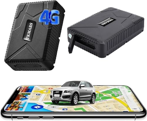 TKMARS 4G GPS Tracker Auto GPS Tracker Ohne ABO 140 Tage Standby-Zeit 7800mah Stark Magnetisch Wasserdicht Echtzeit-Tracking