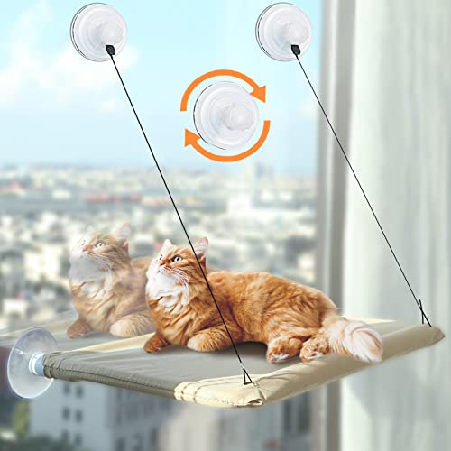 DIDUDEÃ¤ngematte fÃ¼r Bis 25kg HÃ¤ngematte FÃ¼r GroÃŸe Katze in InnenrÃ¤umen VerstÃ¤rkte Fensterplatz mit starkem Saugnapf 54 30CM Fensterbankliege Katze waschbar