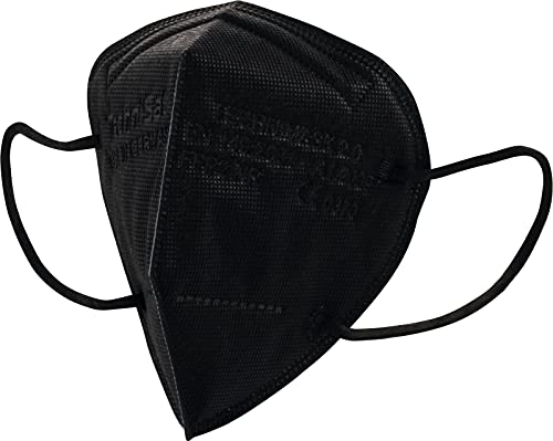 TechniSat TECHNIMASK 2.0 - FFP2 Maske 5-lagige Gesichtsmaske mit hochwertigem Vlies Mund- und Nasen-Bedeckung dermatologisch getestet Made in Germany Farbe schwarz - 5 Stück