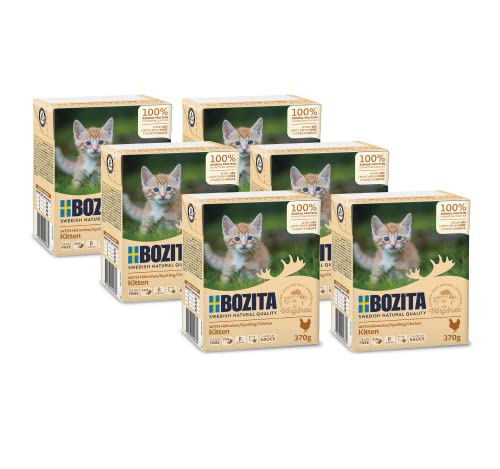 Bozita Häppchen in Soße mit Hühnchen für Kitten Multibox 6x370g im Tetra