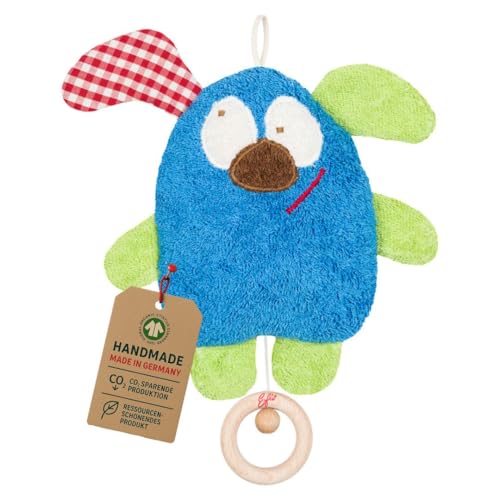 Efie Bio - Spieluhr blau kontrolliert biologischer Anbau organic Made in Germany GOTS zertifiziert nachhaltig Melodie Brahms Guten Abend gute Nacht