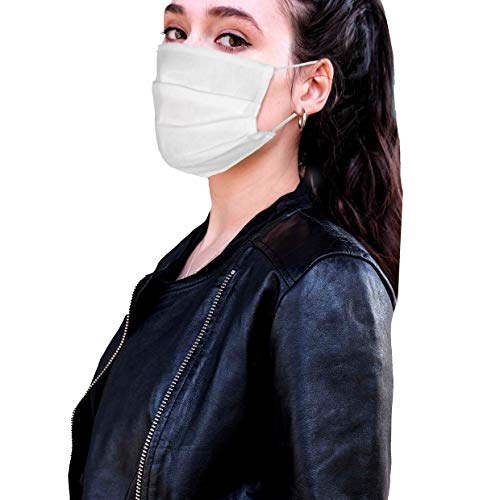 MASK 5-er Pack 100% Vlies 3-lagig kochbar waschbar wiederverwendbar nachhaltig sofort lieferbar in der EU hergestellt latexfreies Band Mundschutz Gesichtsmaske Mund Nase Maske Nasen
