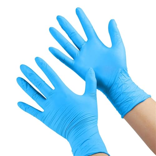 Lempefe 100 Stück Einweghandschuhe aus Nitril für Kinder im Alter von 4 12 Jahren Latex Lebensmittelqualität Puderfrei für Handwerk Malerei Gartenarbeit Cooking Reinigung S